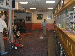 cleaning carpets at a bar in Colchester 