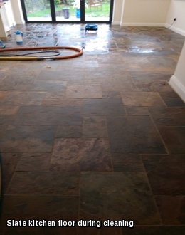 Cleaning slate flloring